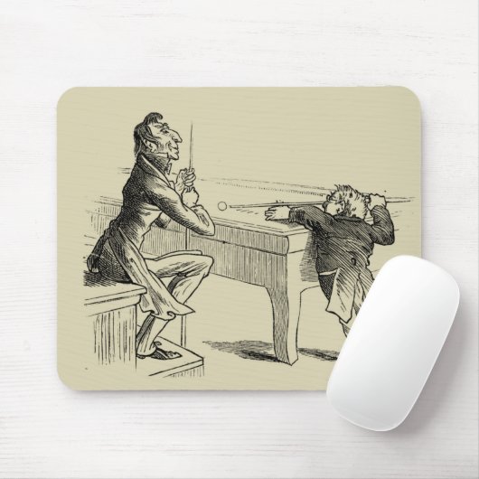 Potloodschets van twee Mannen Spelpoel Muismat (Met muis)