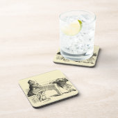 Potloodschets van twee Mannen Spelpoel Onderzetter (Rechterzijde)