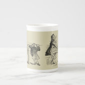 Potloodschets van twee Mannen Spelpoel Porselein Kop (Voorkant)