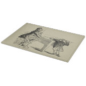 Potloodschets van twee Mannen Spelpoel Snijplank (Hoek)