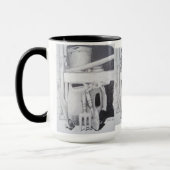 Potloodtekening afbeelding van tuingereedschap Sti Mok (Links)