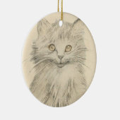  potloodtekening — portretversiering keramisch ornament (Rechts)