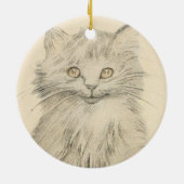  potloodtekening — portretversiering keramisch ornament (Achterkant)