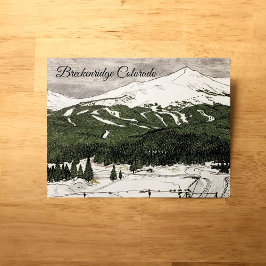 Potloodtekening van Breckenridge, CO Briefkaart