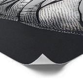 Potloodtekening van een Vikingkoning Poster (Hoek)