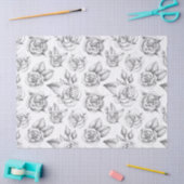 Potloodtekeningen van Rozen op witte ontkoppeling Tissuepapier (Craft)