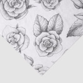 Potloodtekeningen van Rozen op witte ontkoppeling Tissuepapier (Detail)