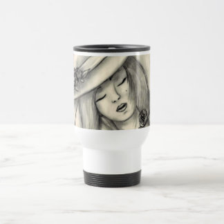 potloodtrekkend slaapmeisje reisbeker