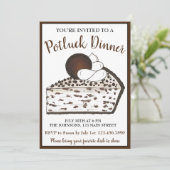 Potluck Dinner Dessert Party Cookies en Cream Pie Kaart (Staand voorkant)