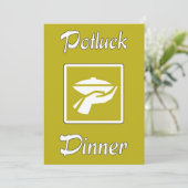 Potluck Dinner Invitation Kaart (Staand voorkant)