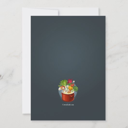 Potluck Dinner Party Kaart (Achterkant)