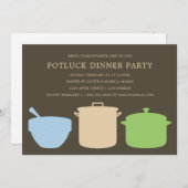 Potluck Dinner | Uitnodiging (Voorkant / Achterkant)