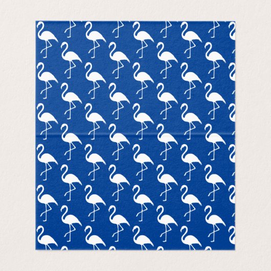 Potluck Dish Recipe Tent Kaarten Flamingos op blau (Binnenkant ongevouwen)