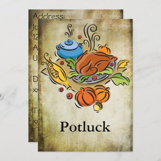Potluck Kaart (Voorkant / Achterkant)