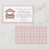 Potluck picknick aanvraag Vrijgezellenfeest kaart (Voorkant / Achterkant)