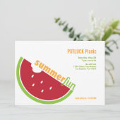 Potluck Summer Picnic Party nodiging Kaart (Staand voorkant)