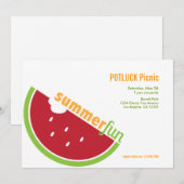 Potluck Summer Picnic Party nodiging Kaart (Voorkant / Achterkant)