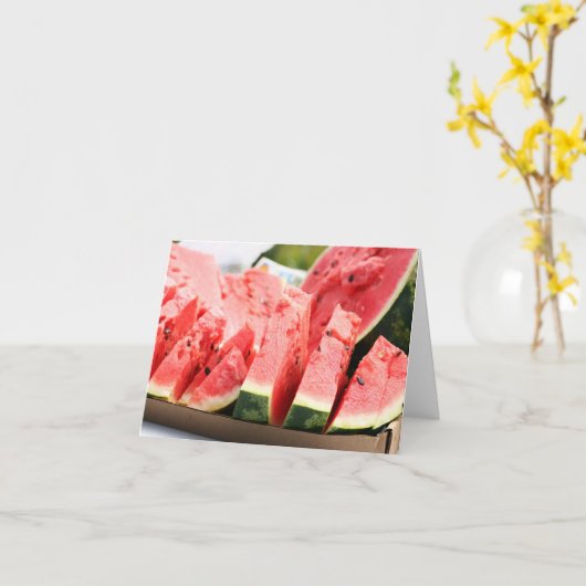 Potluck Watermelon Kaart (Gele Bloem)