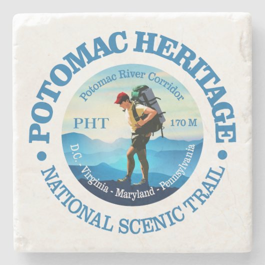 Potomac Heritage Trail (C) Stenen Onderzetter (Voorkant)