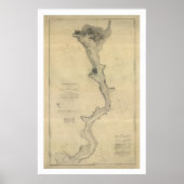 Potomac River Map Washington DC - 1864 Poster (Voorkant)