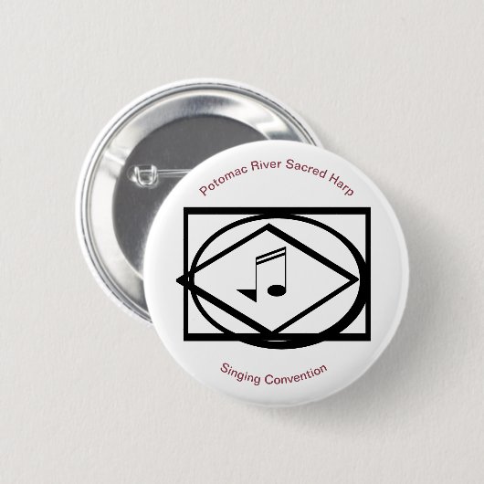 Potomac River Sacred Harp Singing Convention Ronde Button 5,7 Cm (Voorkant /achterkant)