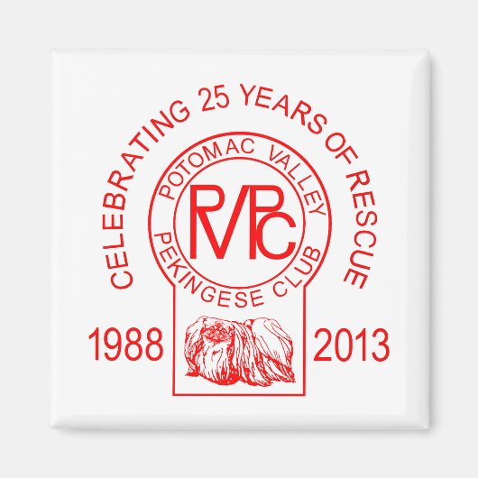 Potomac Valley Pekingese Club Redding Magneet (Voorkant)