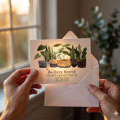 Potplant adreswijziging | Verhuisbericht  Briefkaart