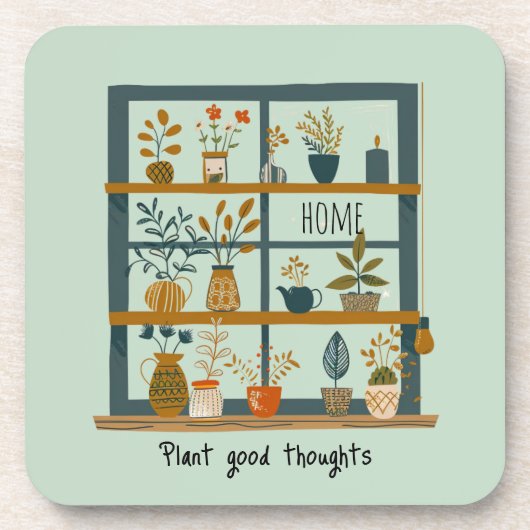 Potplanten geestelijke gezondheid bier onderzetter (Voorkant)