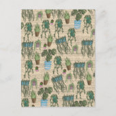 Potplantenpatroon Briefkaart (Voorkant)