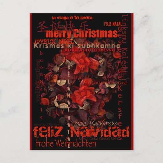 Potpouri World Kerstmis Navidad Noel Briefkaart (Voorkant)
