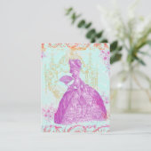 Potpourri de Marie Antoinette Custom Invitation Kaart (Staand voorkant)