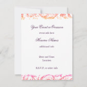 Potpourri de Marie Antoinette Custom Invitation Kaart (Achterkant)