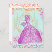 Potpourri de Marie Antoinette Custom Invitation Kaart (Voorkant / Achterkant)