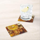 Potpourri Sinaasappels Fractal Kartonnen Onderzetters (Insitu)