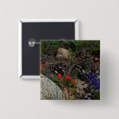 Potpourri Vierkante Button 5,1 Cm (Voorkant /achterkant)