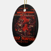 Potpourri World Kerstmis Navidad Message Ornament (Links)