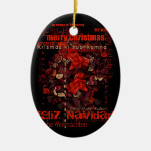 Potpourri World Kerstmis Navidad Message Ornament