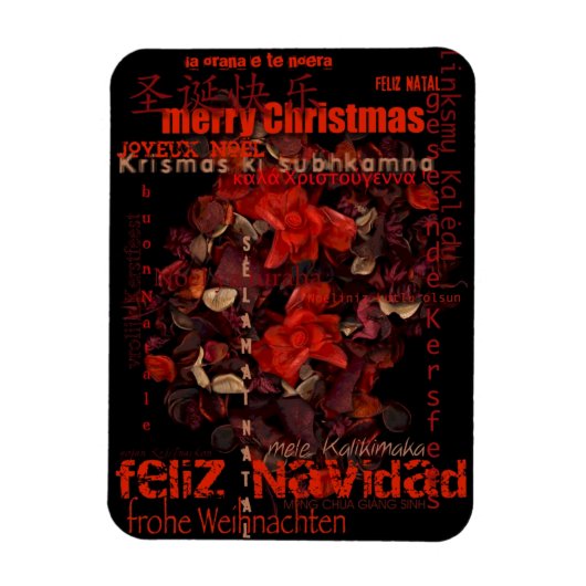 Potpourri World Kerstmis Navidad Noel P Magnet Magneet (Verticaal)