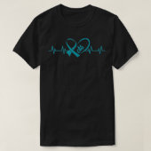 POTS Awareness Heart Dysautonomia Neuroloog Turq T-shirt (Design voorkant)