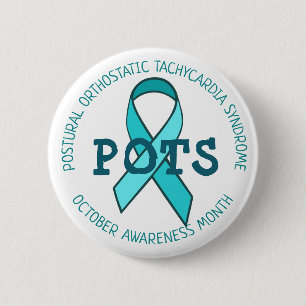 Pots Awareness Month Ribbon Ronde Button 5,7 Cm