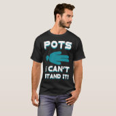 POTS Awareness Turquoise Ribbon Dysautonomia Neuro T-shirt (Voorkant volledig)