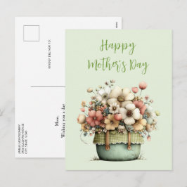 Pots Bloemen Gezellig Shabby Lieve Moederdag Feestdagenkaart