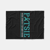 Pots Dysautonomia Turquoise Ribbon Autonomic Fleece Deken (Voorkant (Horizontaal))