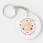 Pots Herfst Thema Acryl Sleutelhanger (Voorkant)