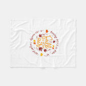 Pots Herfst Thema Fleece Deken (Voorkant (Horizontaal))