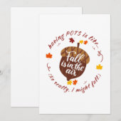 Pots Herfst Thema Platte Vakantie Kaart (Voorkant / Achterkant)