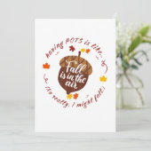 Pots Herfst Thema Platte Vakantie Kaart (Staand voorkant)