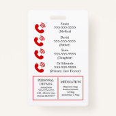 PoTS In het Hoesje van I-nood onzichtbare ziekte Badge (Achterkant)