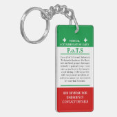 PoTS In Hoesje van Emergency ICE onzichtbare ziekt Sleutelhanger (Voorkant Links)