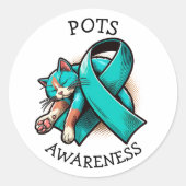 POTS Orthostatische tachycardie syndroom Ronde Sticker (Voorkant)